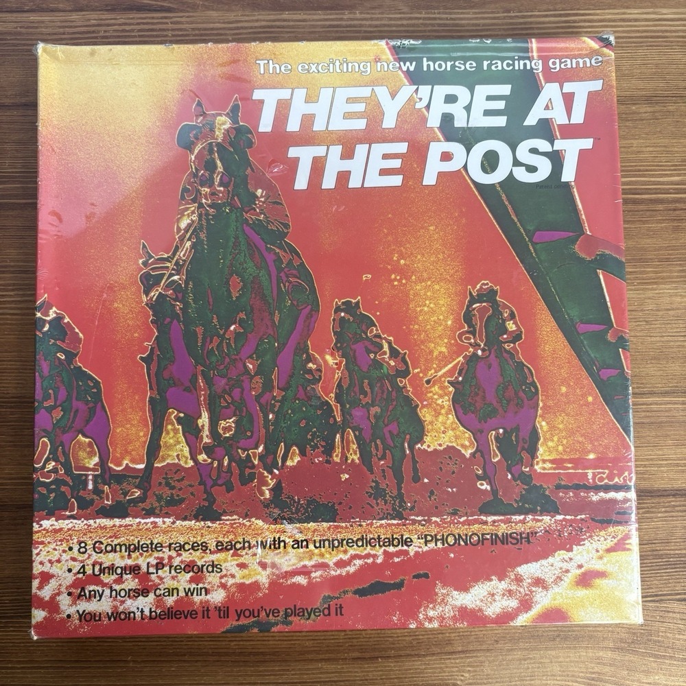 Vintage 1976 They're At The Post Horse Racing Board Game Sealed Mass Marketing
